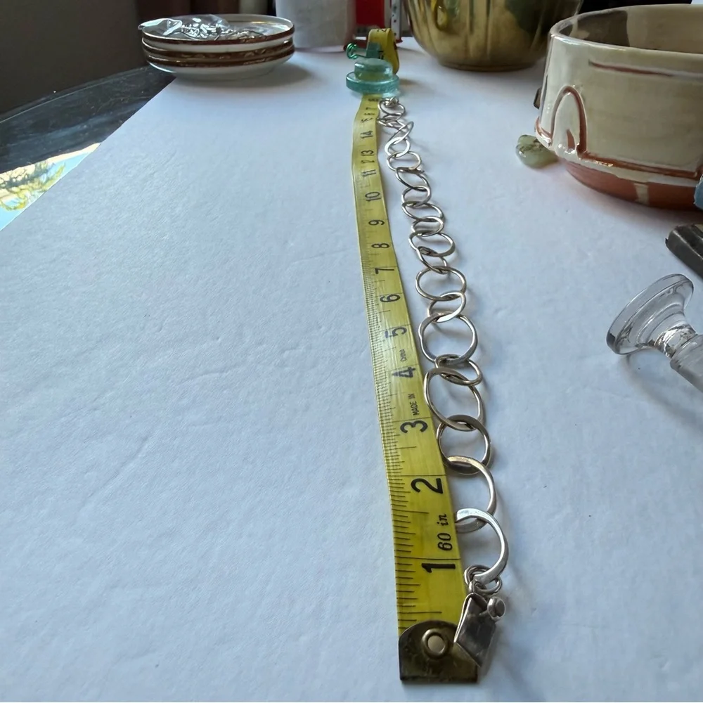 92.5 18" Sterling Sliver Link Necklace. 38g. Box Clasp. - Picture 4 of 6